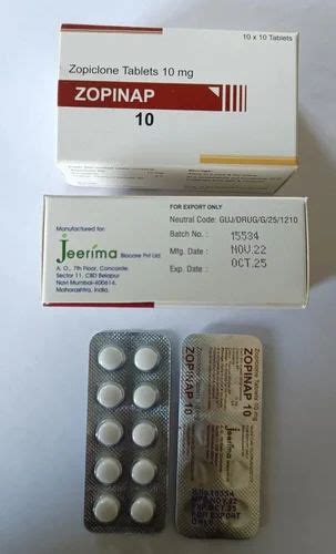 Zopinap Zopiclone Mg Tablet For Clinical At Rs Stripe In Umred