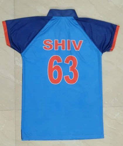 Polyester Unisex Indian Cricket Team Jersey Blue At Rs 300 Piece In