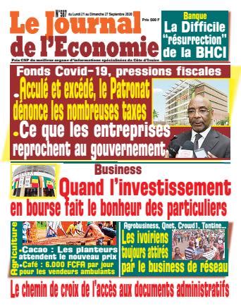 Couverture Du Journal Le Journal De L Conomie N Du