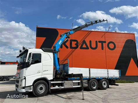 Volvo FH 540 6x2 HMF 2620 K7 PLATFORM L 6584 Mm Flatbed Truck For