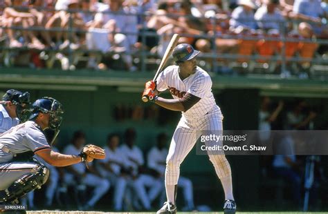 Garry Templeton Of The San Diego Padres Bats At Jack Murphy Stadium