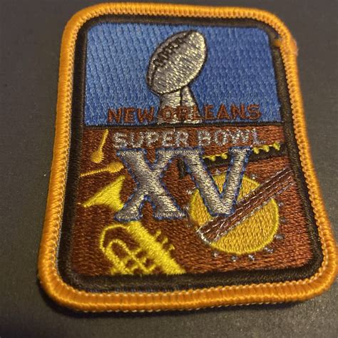 Vtg Super Bowl Xv New Orleans Nfl Football Patch Ebay