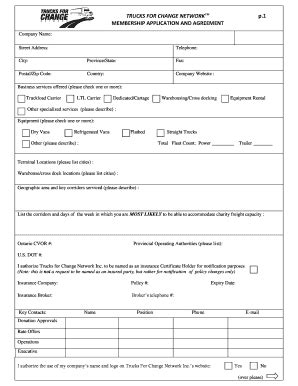 Fillable Online Trucksforchange Company Profile Form Cpf Products