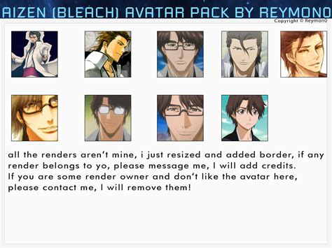 Aizen Avatar Pack By Reymon0 by Reymon0 on DeviantArt