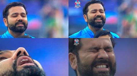 Ind Vs Pak Rohit Sharma Gets Emotional After Singing National Anthem