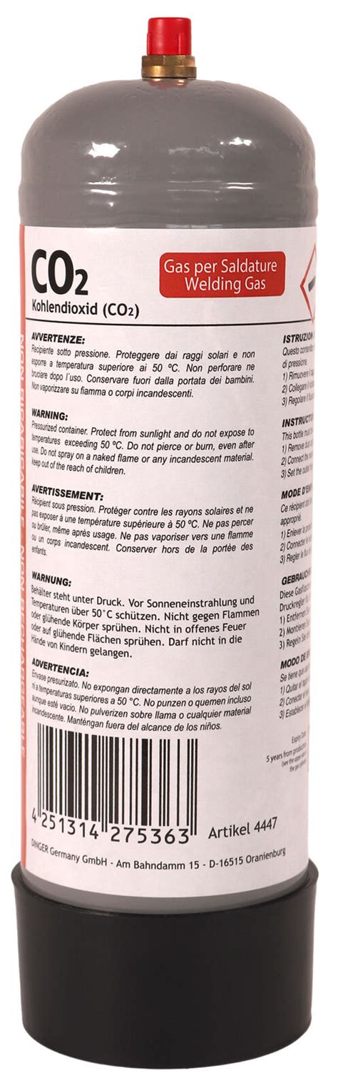 Schutzgas Kohlenstoffdioxid Einwegflasche Co Liter Mit Standfu