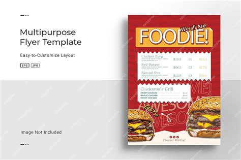 Premium Vector Restaurant Food Menu Flyer Design Template