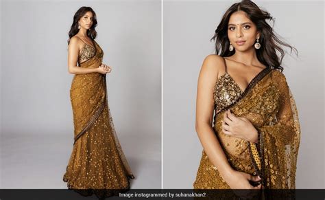 For Nmaac Launch Suhana Khans Floral Embellished Sabyasachi Saree Is