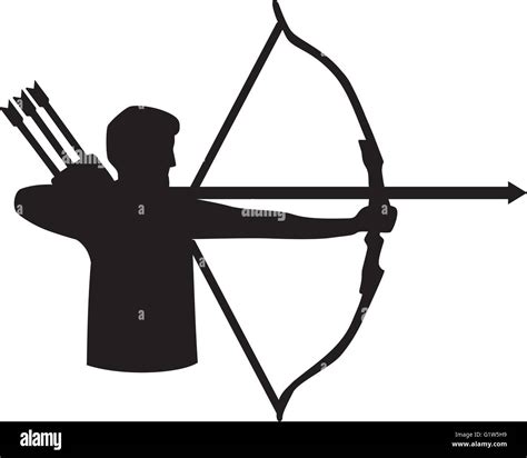 Archery Silhouette Stock Vector Images Alamy