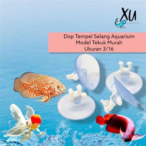 ISI 2 TEMPELAN KACA DOP SELANG AERATOR CO2 MURAH TEKUK AQUARIUM