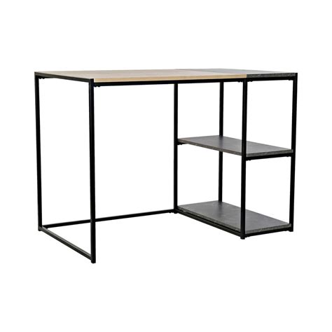 Scrivania DKD Home Decor Naturale Nero Metallo MDF 105 X 60 X 75 Cm