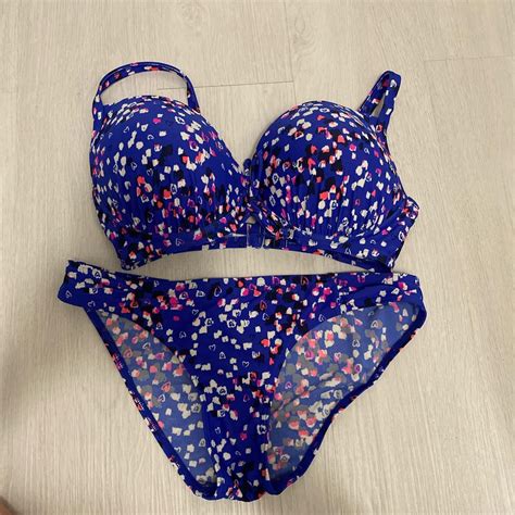 Marks And Spencer Patterned Bikini Set Dd Depop