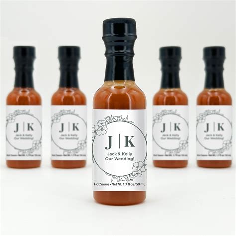 Hot Sauce Wedding Favors Hot Sauce Gift Mini Hot Sauce Custom Hot Sauce Modern Wedding