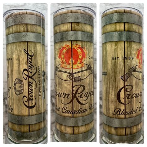 Crown Royal Barrel Design 20oz Stainless Steel Tumbler Etsy