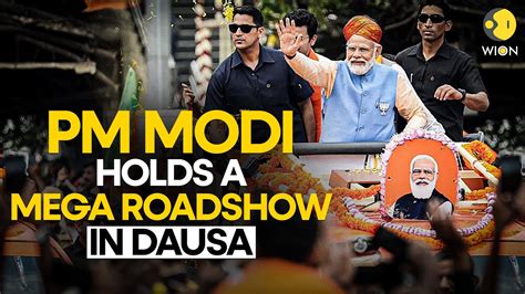 Pm Modi Live Pm Modi Holds A Mega Roadshow In Dausa Rajasthan Lok