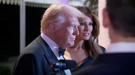 Donald Trump speaks to media outside Mar-A-Lago New Year's Eve party