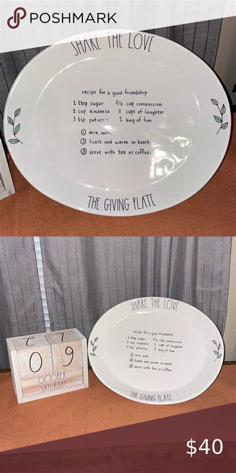 Rae Dunn Share The Love Giving Platter Plate Platters Plates Rae