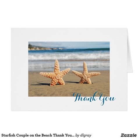 Starfish Couple On The Beach Thank You Cards A Starfish Couple Posing