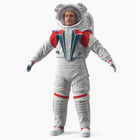 Astronauta En Traje Espacial Futurista Con Piel En Pose A Modelo D