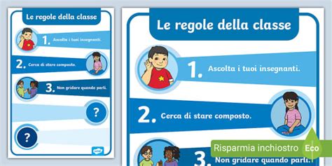 Le Regole Della Classe Poster Teacher Made Twinkl