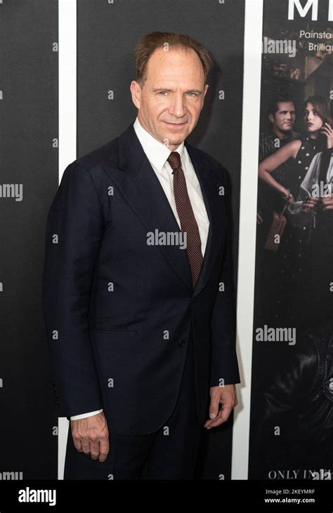 New York Usa November 14 2022 Ralph Fiennes Attends Premiere Of The