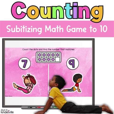 Half Off Counting Subitizing Math Yoga Game Numbers 0 10 Dice Ten Frames