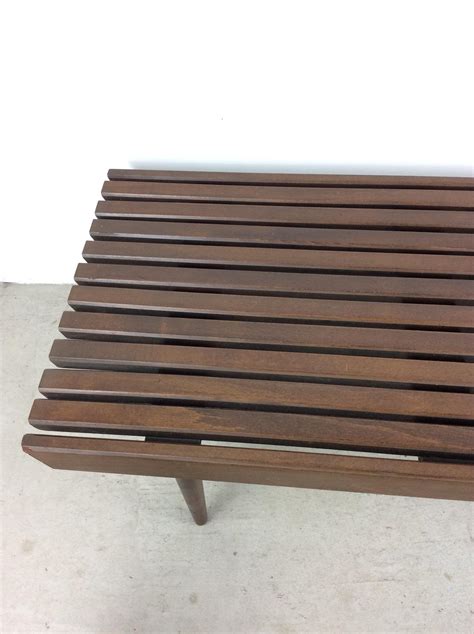 Mid Century Modern Slat Bench Coffee Table For Sale At 1stdibs