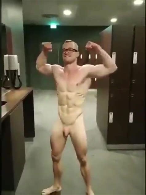 Flexing Naked In Locker Room In Front Of Other Guys My Own Private