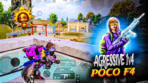 Agressive 1v4 Clutches In Poco F4 Smooth60fps Pubg Bgmi Test 2024⚡