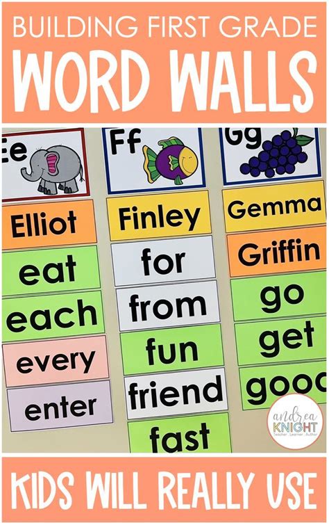 Building First Grade Word Walls In 2024 First Grade Words Word Wall Word Wall Activities