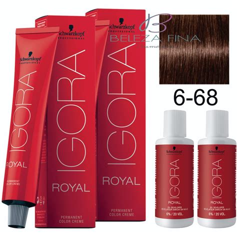 2 Ox 20 volumes 60 ml 2 Colorações Schwarzkopf Igora Royal Tintura 6