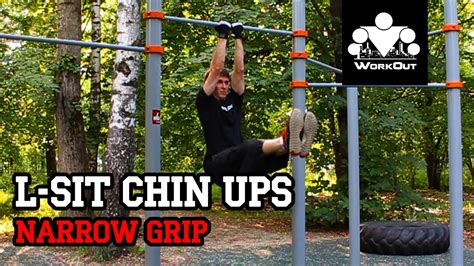 L Sit Chin Ups Narrow Grip Youtube