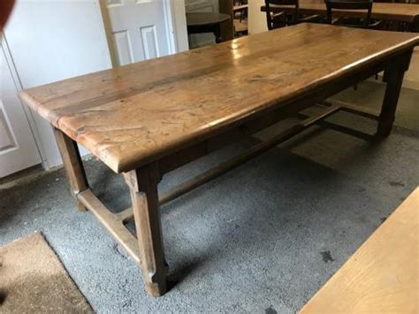 Large Thick Top Rustic Wide Elm Table With Four Drawers Antique Dining Table Antique Oak