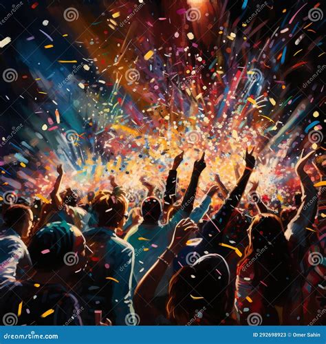 Party Poppers Bursting With Excitement Stock Image Image Of Champagne Spinning 292698923