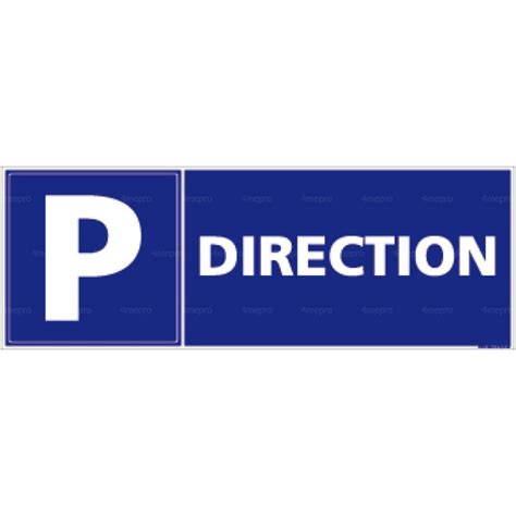 Panneau Rectangulaire Horizontal Parking Direction Mepro