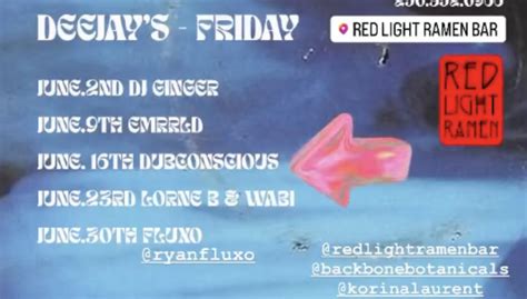 June Dj Series Red Light Ramen Kootenay Co Op Radio