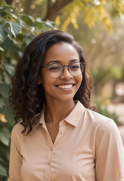 Premium Photo A Woman Wearing Glasses With A Smile That Says Shes Wearing