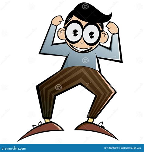 Cartoon Nerd With Glasses Stock Photo - Image: 13630900