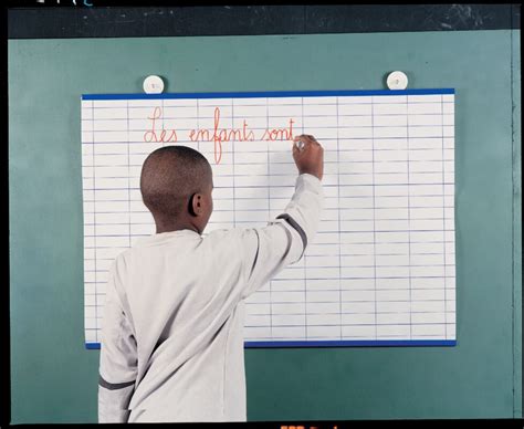 Tableau d écriture réglure Seyes Langage Pensées Montessori