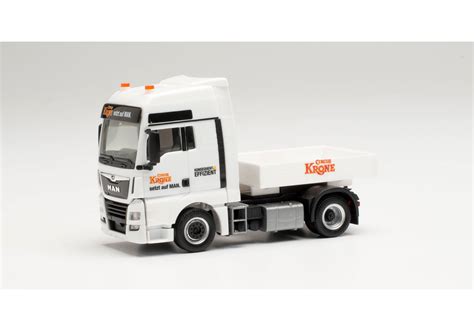 Herpa Man Tgx Xxl Euro C Tractor With Ballast Flatbed Circus Krone