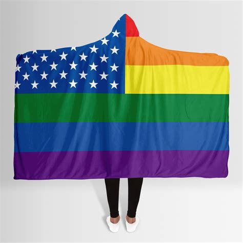 Pride Flag Lgbtq Hooded Blanket Lgbt Gay Pride Blanket Etsy