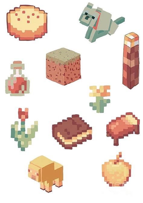 Minecraft Sticker Pack Painting By Adams Price Fine Art America