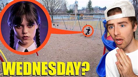 Drone CATCHES Wednesday Addams At HAUNTED PARK We Found Her YouTube