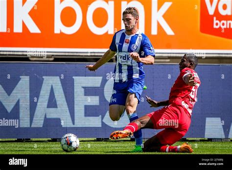 Gent Belgium August Hugo Cuypers Of Kaa Gent Is Challenged By