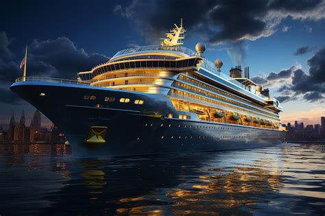 Premium Photo | Realistic Modern Cruise Ship Stylized