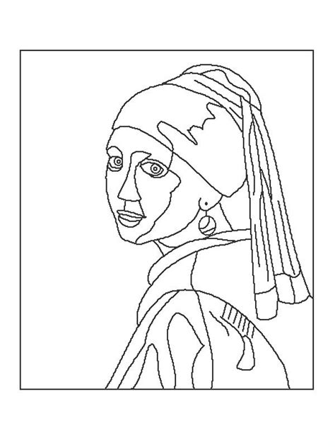 Famous Paintings Coloring Pages At Free Printable