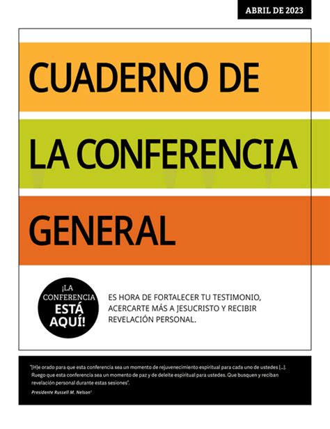 Cuaderno De La Conferencia General