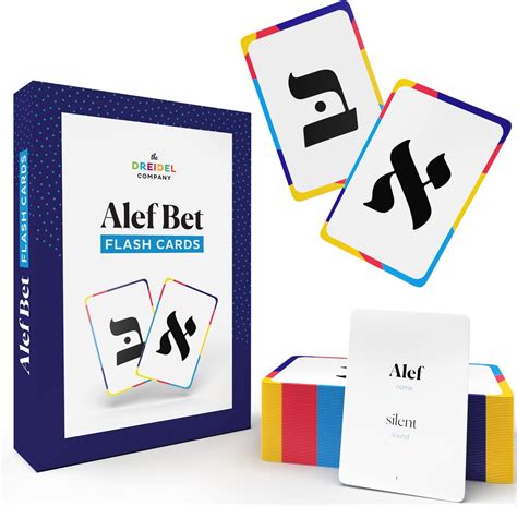 Alef Bet Flash Cards Aleph Beis Jewish Alphabet Flashcards