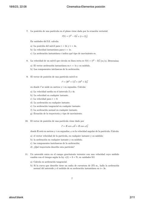 SOLUTION Cinematica Elementos Posici N Apuntes F Sica Studypool