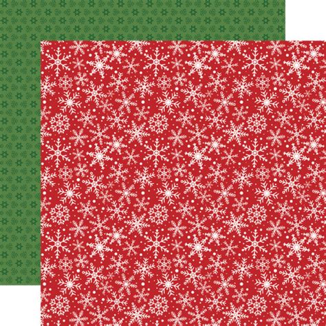 Have A Holly Jolly Christmas Jolly Snowflakes 12x12 Patterned Paper